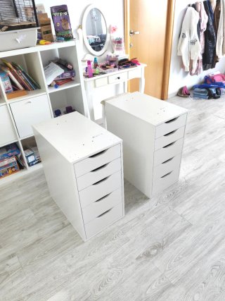 2 Comodini Alex Ikea Bianchi