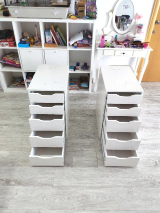 2 Comodini Alex Ikea Bianchi