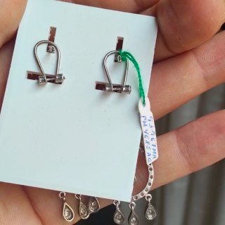 Pendientes plata con circonitas