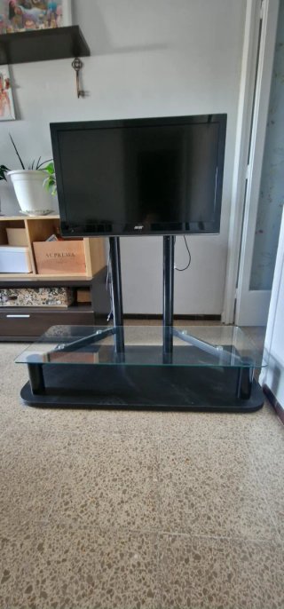 Soporte TV Acer Negro con Cristal