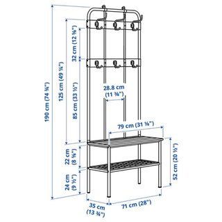 Perchero Ikea con banco y zapatero
