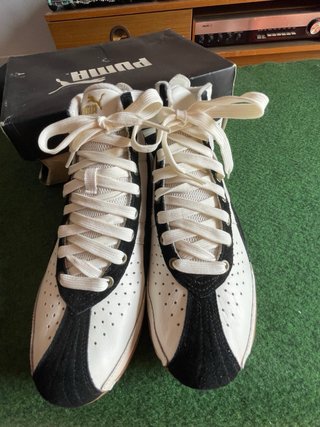 Stivali alti Puma bianchi e blu