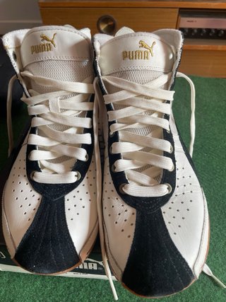 Stivali alti Puma bianchi e blu