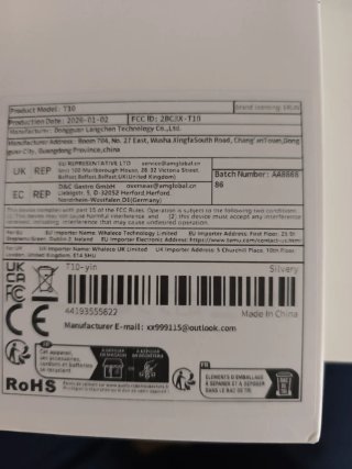 Smartwatch T10 Nero/Multifunzione