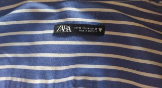 Camisa crop top rayas Zara