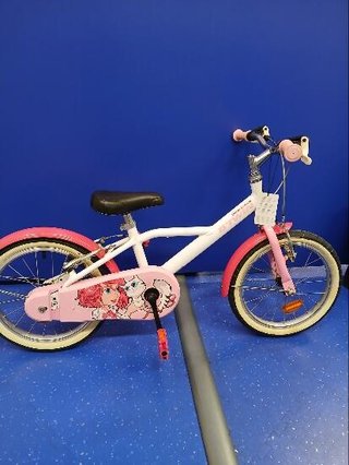Bicicleta niños 16 pulgadas Btwin 500 Doctor Girl blanca