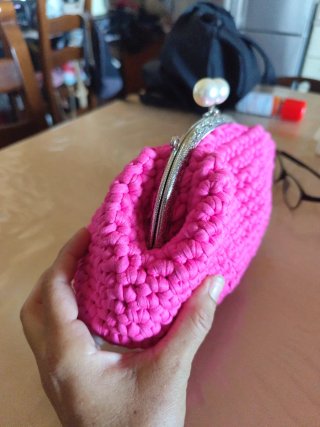 Pochette fatta a mano fucsia