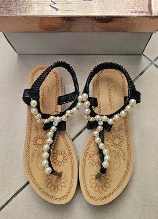 Sandali infradito gioiello con perle