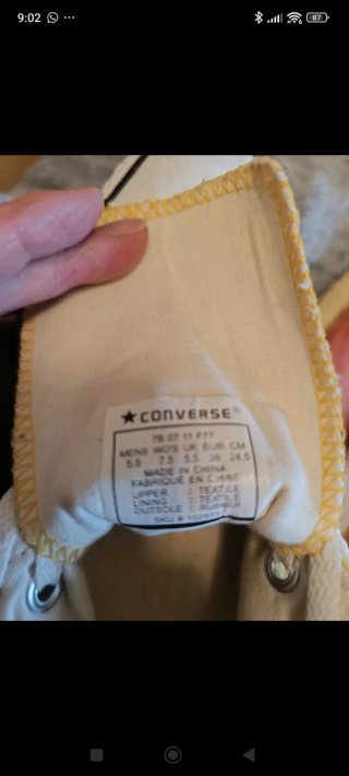 Zapatillas Converse Altas Amarillas