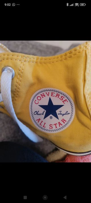 Zapatillas Converse Altas Amarillas