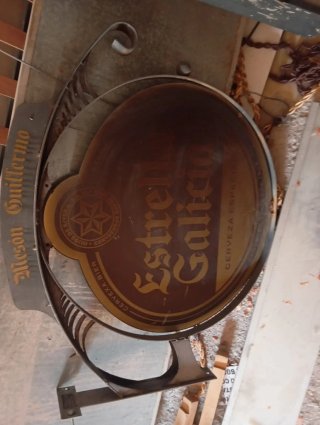 Cartel Cerveza Estrella Galicia Antiguo