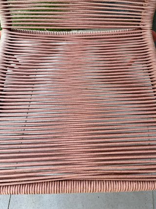 Pack 2 sillas trenzadas beige y rosa