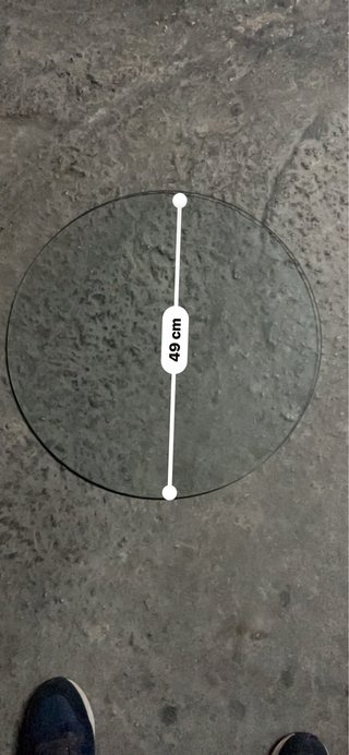 Cristal redondo para mesa 49 cm