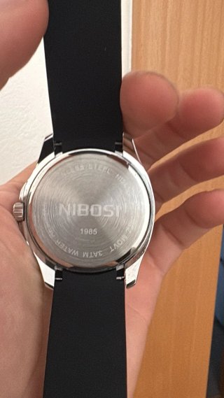 Reloj Nibosi Negro y Plateado
