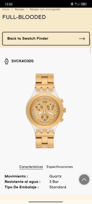 Swatch Reloj Dorado