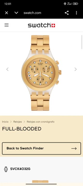 Swatch Reloj Dorado