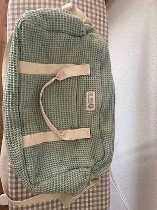 Bolsa Maternidad Textura Waffle Verde