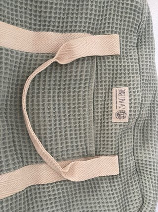 Bolsa Maternidad Textura Waffle Verde