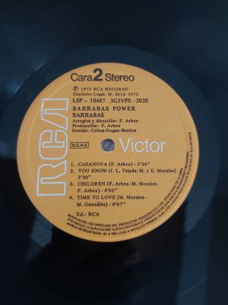 Disco Vinilo Barrabas Power 1973