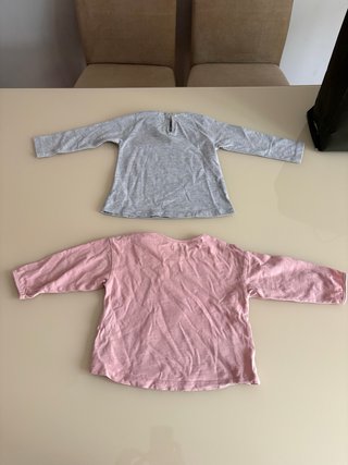 Pack 2 camisetas manga larga bebé