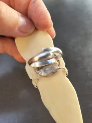 Anillo Tiki Hueso y Plata 925