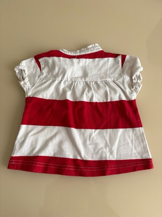 Camiseta Gocco bebé rayas roja y blanca