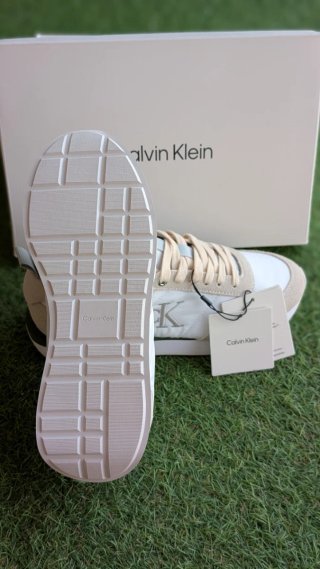 Zapatillas Calvin Klein Mujer Beige/Blanco
