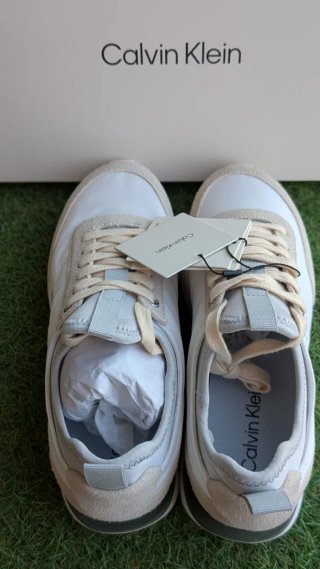 Zapatillas Calvin Klein Mujer Beige/Blanco