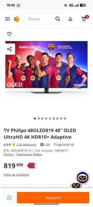 TV OLED Philips Ambilight