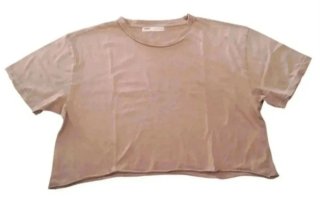 T-shirt donna cotone beige taglia unica