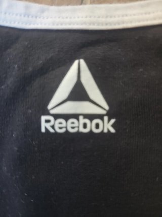 Top Reebok nero e rosso taglia S