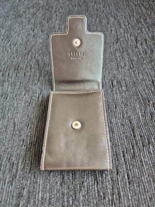 Pitillera Lecerf Piel Marrón y Dorada