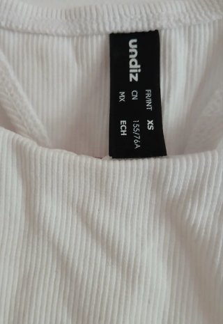 UNDIZ Top Blanco Primariz Talla XS