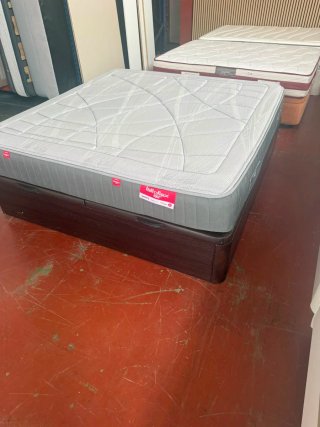 180x190 KING SIZE  CANAPE FLEX MADERA WENGUE TAPA