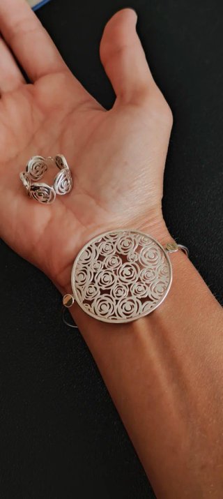 Tous Rosa de Abril: pulsera, anillo