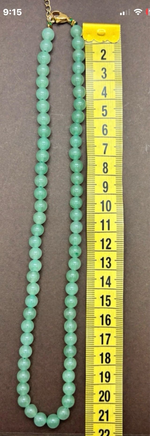Collar de aventurina  42+5 cm con cierre de acero.