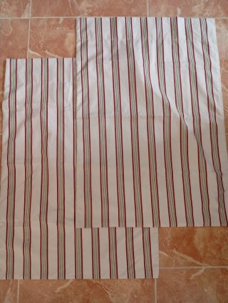 4 Fundas Almohada/Cojín Rayas Morado/Blanco