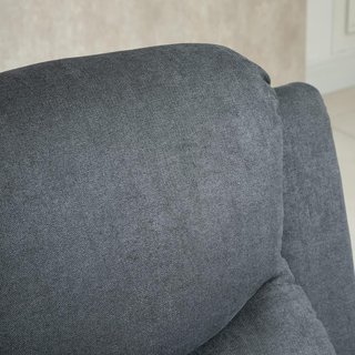 Poltrona Relax Manuale Ergonomica in Tessuto, Poltrona Reclinabile a 150° con Poggiapiedi per Casa e Ufficio, 93X88X102Cm, Grigio Scuro