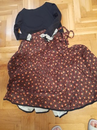 Traje Baturra Niña Marrón y Negro