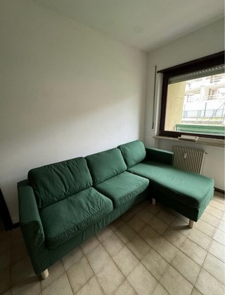 Divano angolare 3 posti verde
