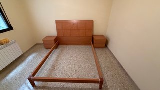 Cabecero 150cm + 2 Mesitas Madera