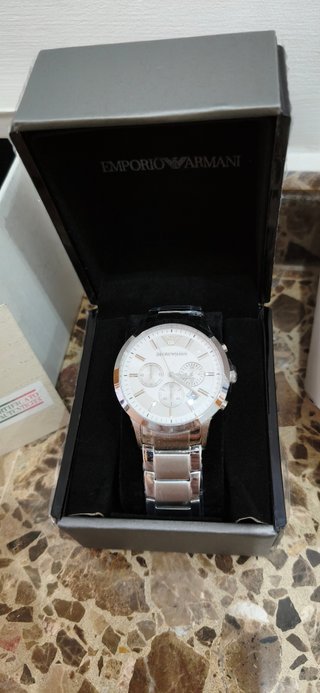 Reloj Emporio Armani Plata y Blanco