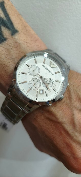 Reloj Emporio Armani Plata y Blanco