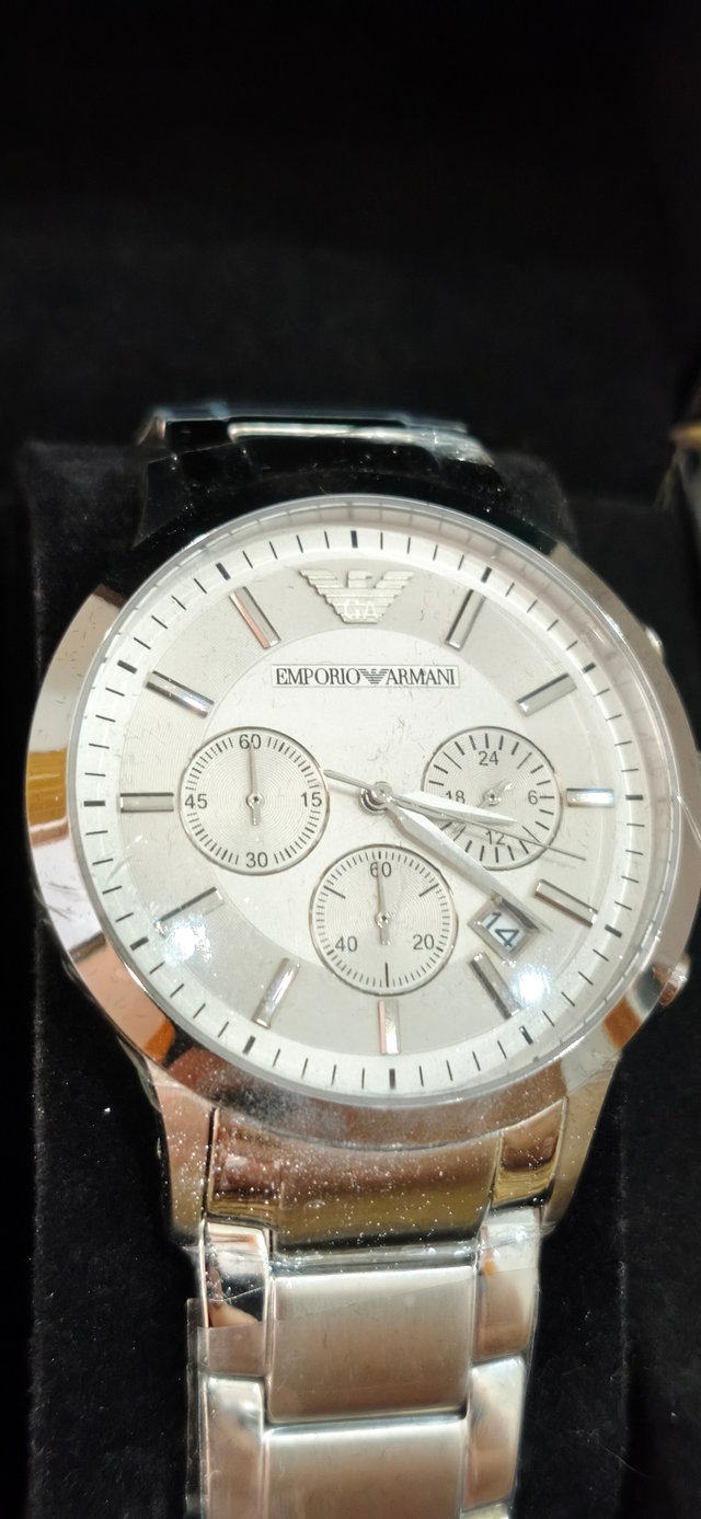 Reloj Emporio Armani Plata y Blanco
