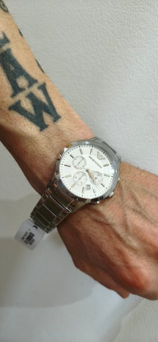 Reloj Emporio Armani Plata y Blanco