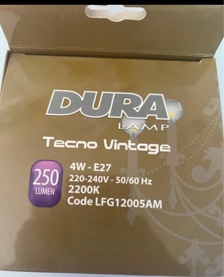 Lampadina LED Duralamp Tecno Vintage E27 4W