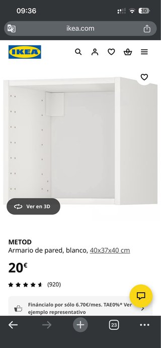 Estantería IKEA, armario de pared x2