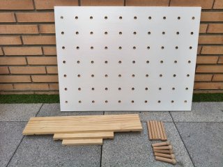 Estantería Tablero Perforado Madera
