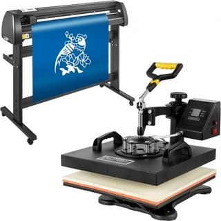 5 En 1 Prensa Térmica 38.1 x 38.1 cm Capacidad de Transferencia 134.6 cm Cortadora Plotter de Vinilo Corte 3 Cuchillas
