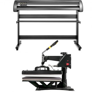 5 En 1 Prensa Térmica 38.1 x 38.1 cm Capacidad de Transferencia 134.6 cm Cortadora Plotter de Vinilo Corte 3 Cuchillas